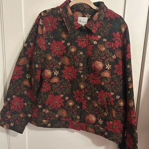 Vintage Y2K Tapestry Floral Women's Jacket
